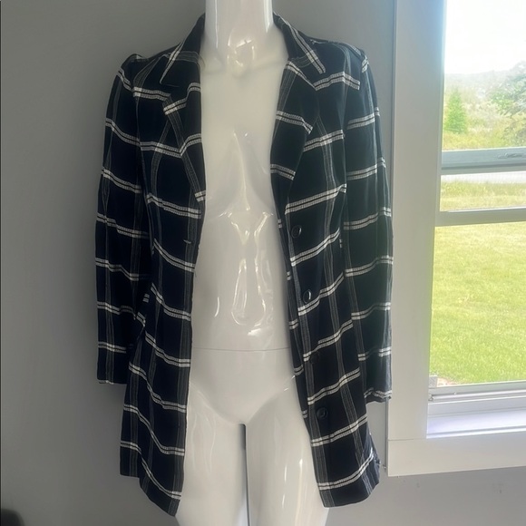 Haute Monde Black and White Blazer Jacket - Picture 1 of 5
